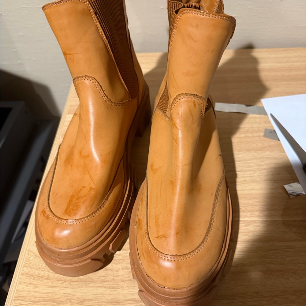 FARM Rio Tan Leather Boots